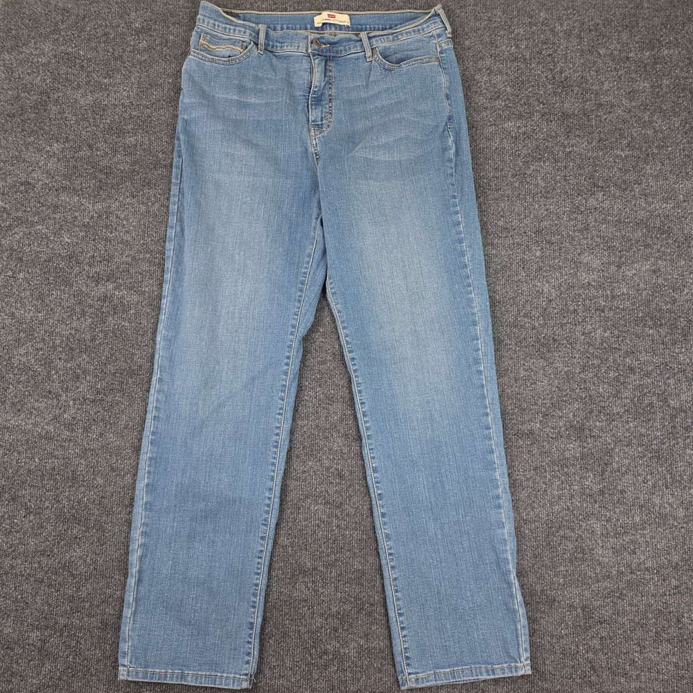 Levis 512 Perfectly Slimming Straight Leg Jeans Women's Size 16M Med Wash Blue